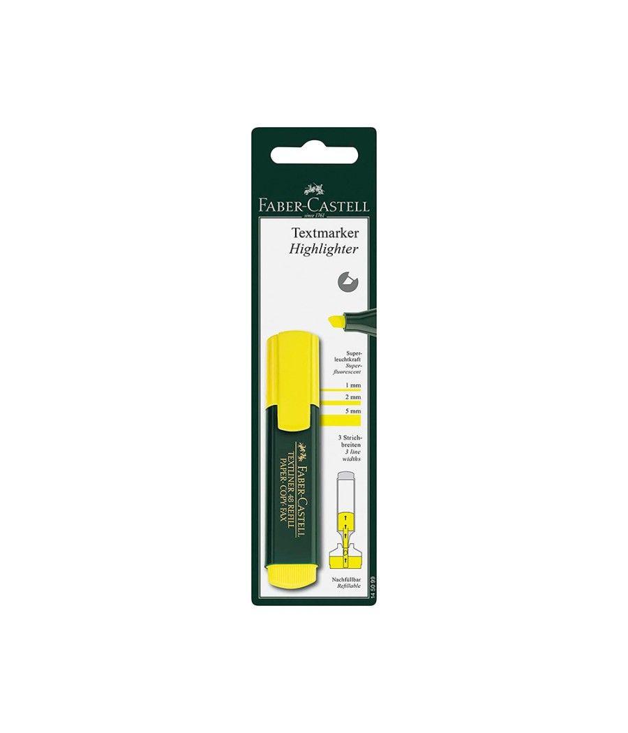 Rotulador faber castell fluorescente textliner 48-07 amarillo blister de 1 unidad - Imagen 3