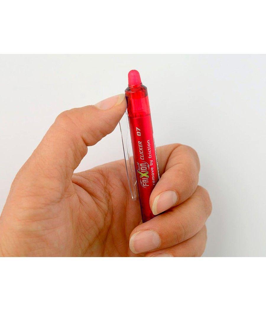 Bolígrafo pilot frixion clicker borrable 0,7 mm punta media rojo en blister - Imagen 6