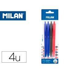 Bolígrafo milan p1 retráctil 1 mm touch blister de 4 unidades colores surtidos - Imagen 2
