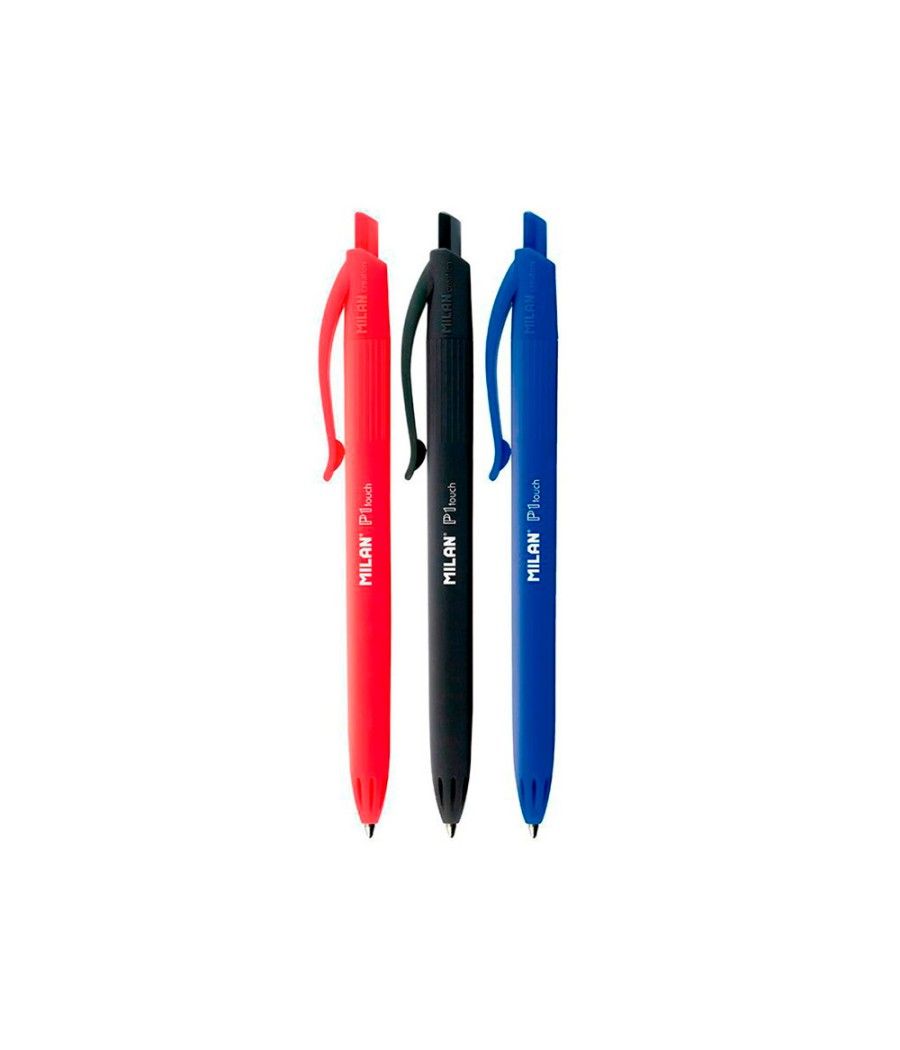 Bolígrafo milan p1 retráctil 1 mm touch blister de 4 unidades colores surtidos - Imagen 4