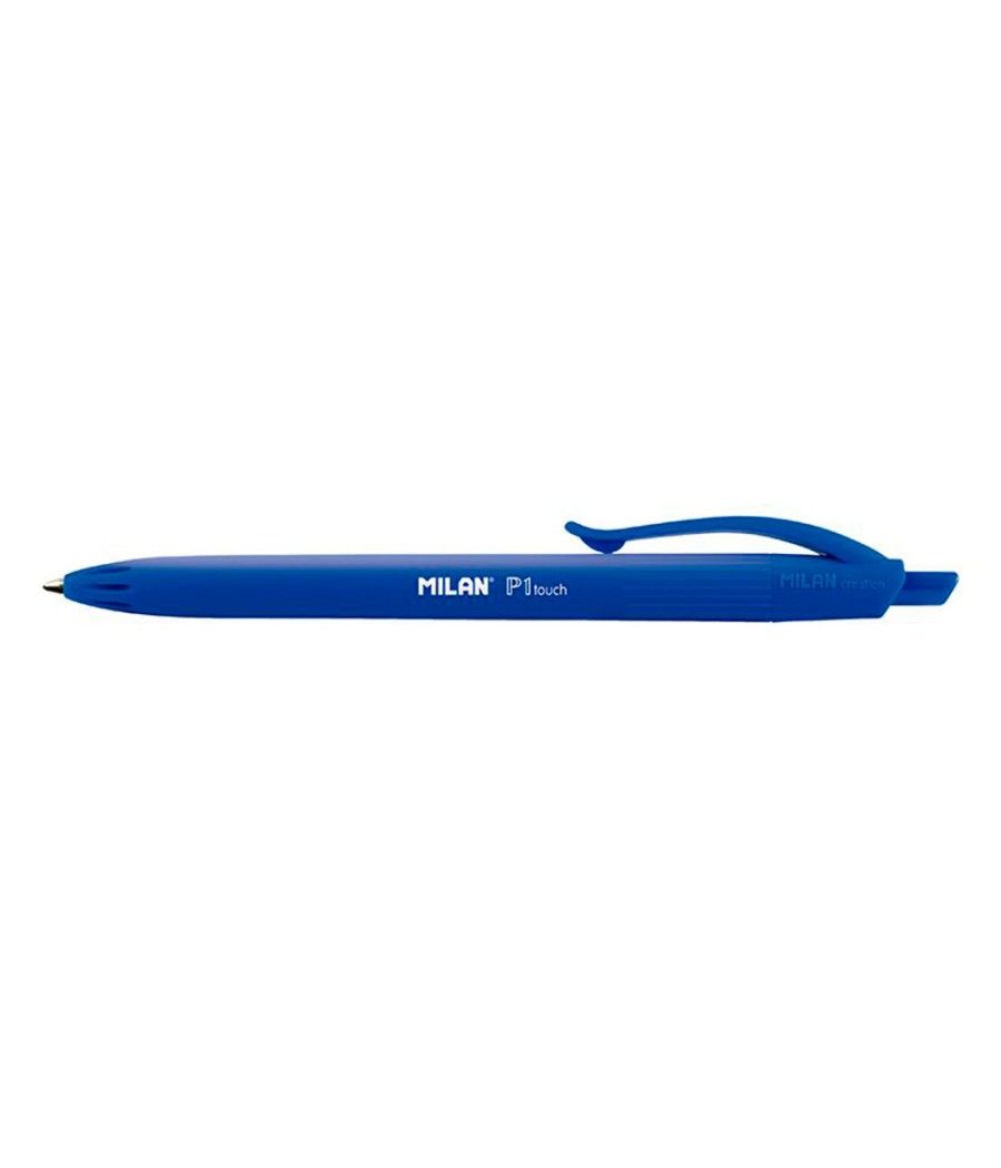 Bolígrafo milan p1 retráctil 1 mm touch azul blister de 3 unidades - Imagen 4