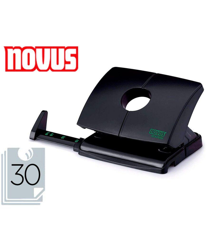 Taladrador novus b230 plástico abs reciclado capacidad 30 hojas color negro - Imagen 2