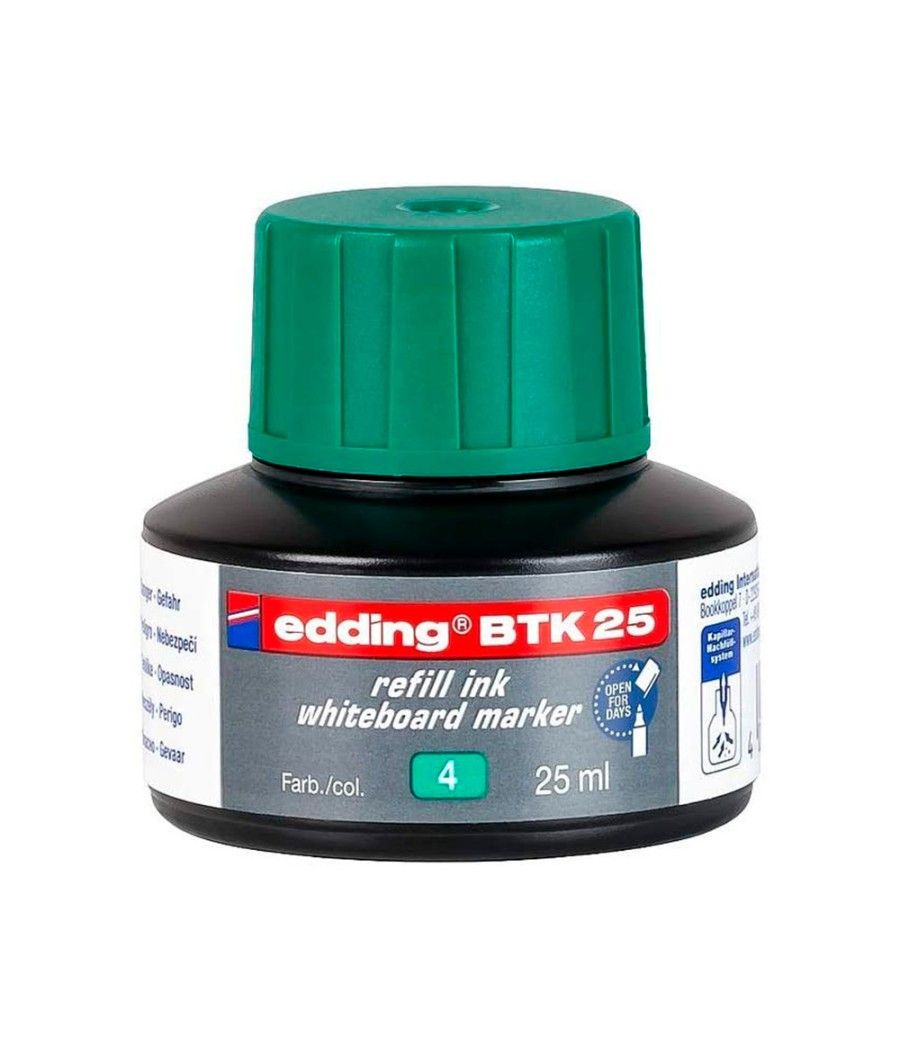 Tinta rotulador edding pizarra blanca btk-25 color verde frasco de 25 ml - Imagen 3