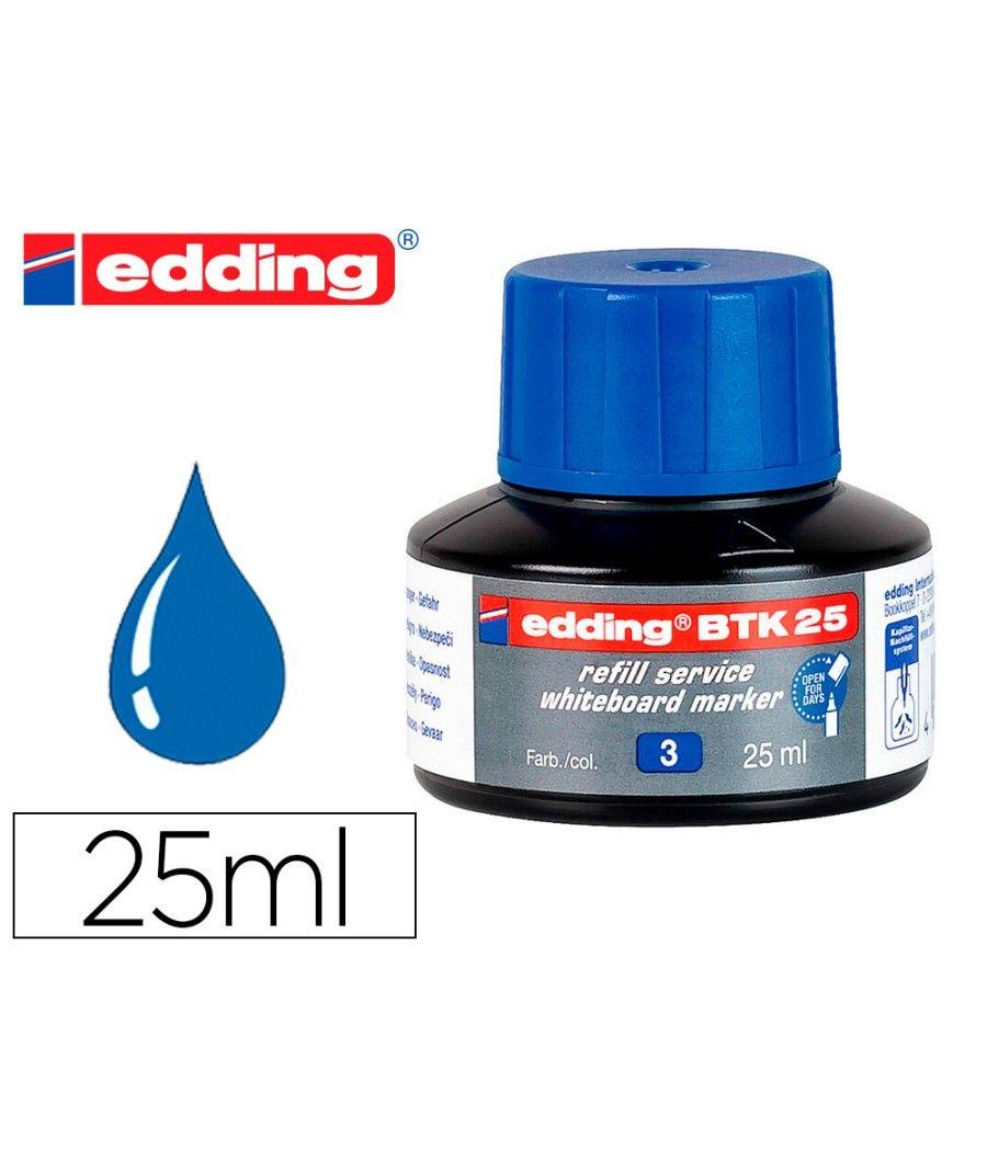 Tinta rotulador edding pizarra blanca btk-25 color azul frasco de 25 ml - Imagen 2