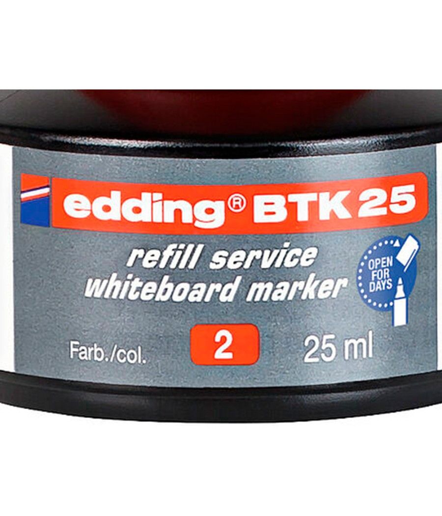 Tinta rotulador edding pizarra blanca btk-25 color rojo frasco de 25 ml - Imagen 4