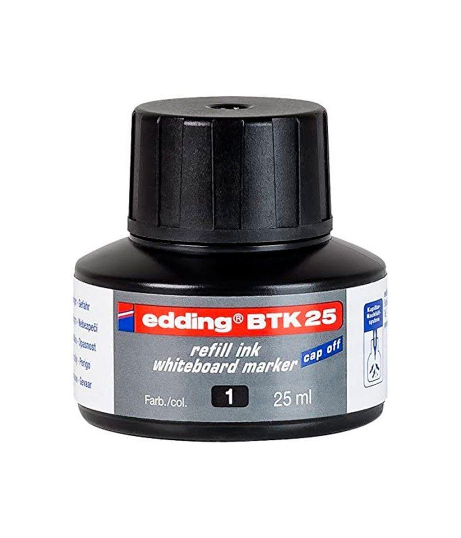 Tinta rotulador edding pizarra blanca btk-25 color negro frasco de 25 ml - Imagen 3