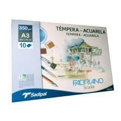 Bloc dibujo acuarela sadipal fabriano espiral din a3 10 hojas 350 g/m2 grano suave - Imagen 4