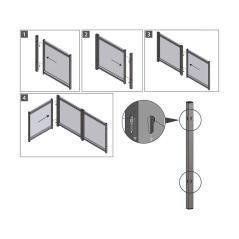 Soporte conector nobo para pantalla separadora modulares nobo premium plus - Imagen 5