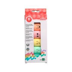 Rotulador liderpapel mini fluorescente pastel punta biselada estuche de 6 unidades colores surtidos - Imagen 3