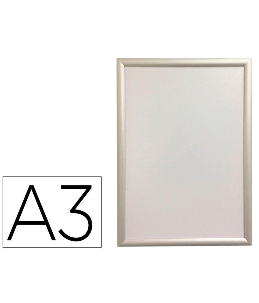 Marco porta anuncios q-connect din a3 marco de aluminio 32,7x45x1,2 cm - Imagen 2