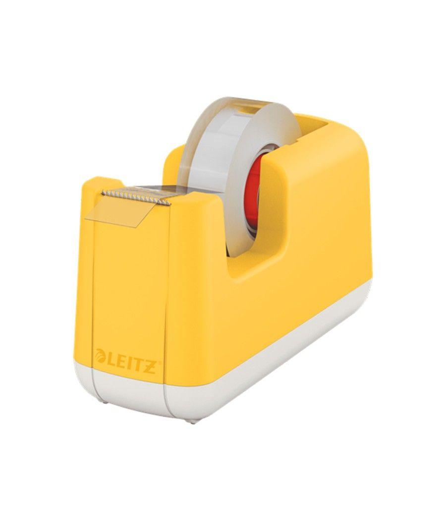 Portarrollo sobremesa leitz cosy plástico para cintas 33 mt color amarillo - Imagen 3