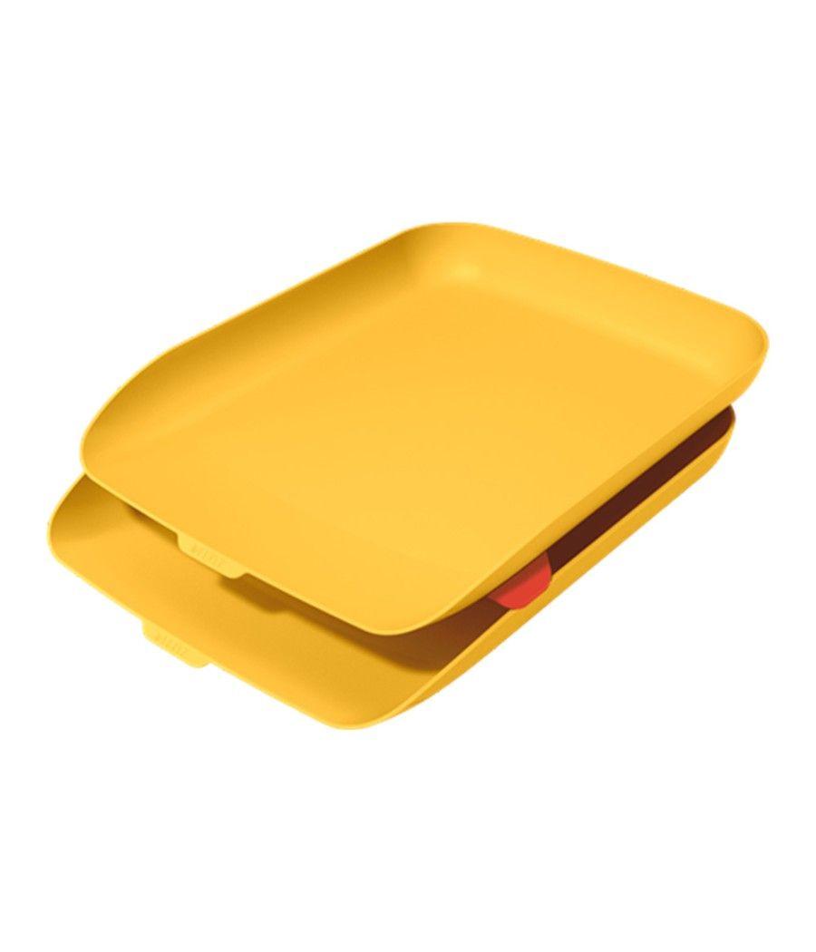 Bandeja sobremesa plástico leitz cosy set de 2 unidades amarillo 274x81x407 mm - Imagen 2