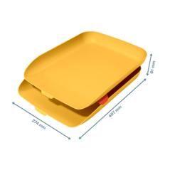 Bandeja sobremesa plástico leitz cosy set de 2 unidades amarillo 274x81x407 mm - Imagen 3