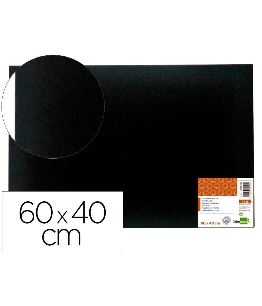 Tablero de fieltro liderpapel mural color negro 40x60 cm - Imagen 2