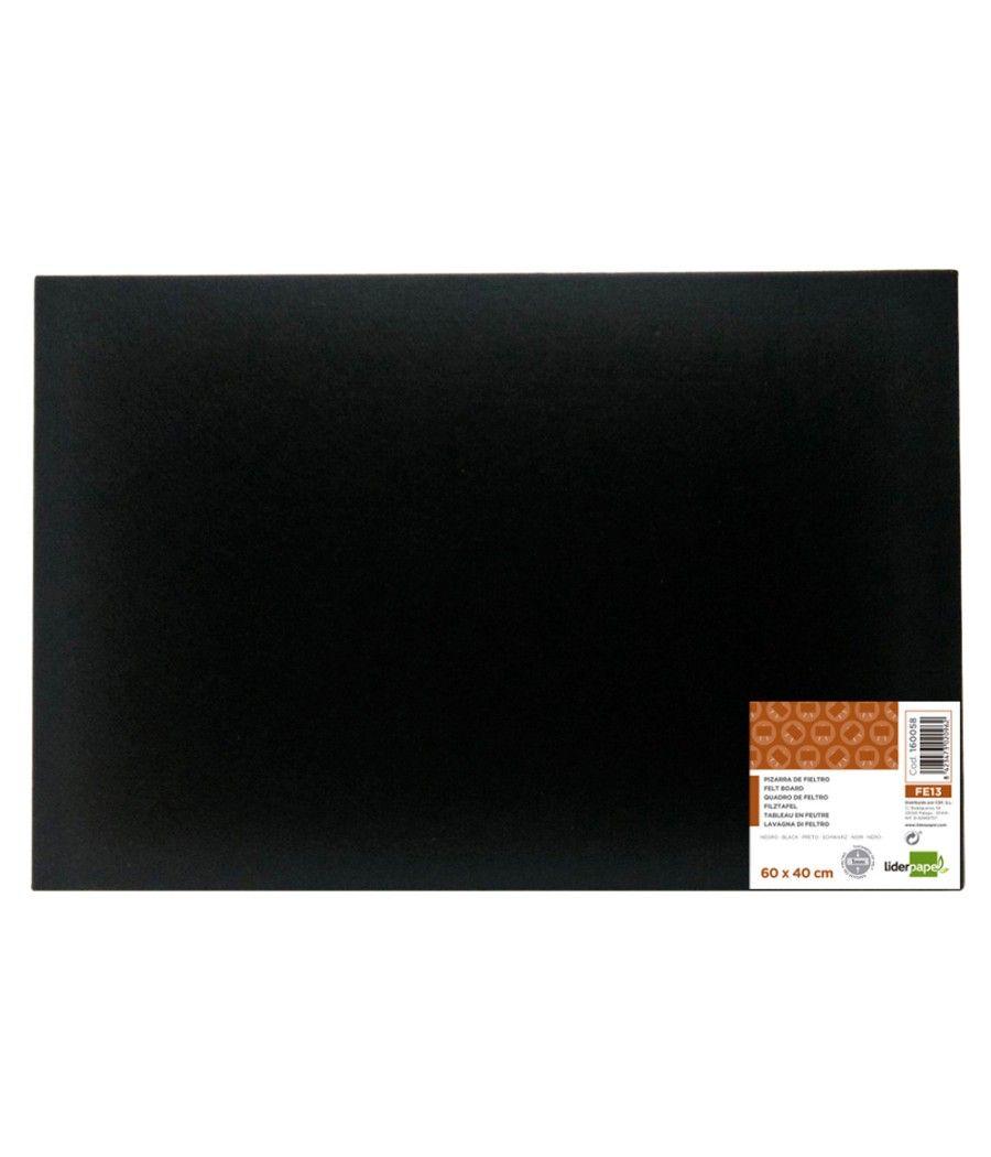 Tablero de fieltro liderpapel mural color negro 40x60 cm - Imagen 3