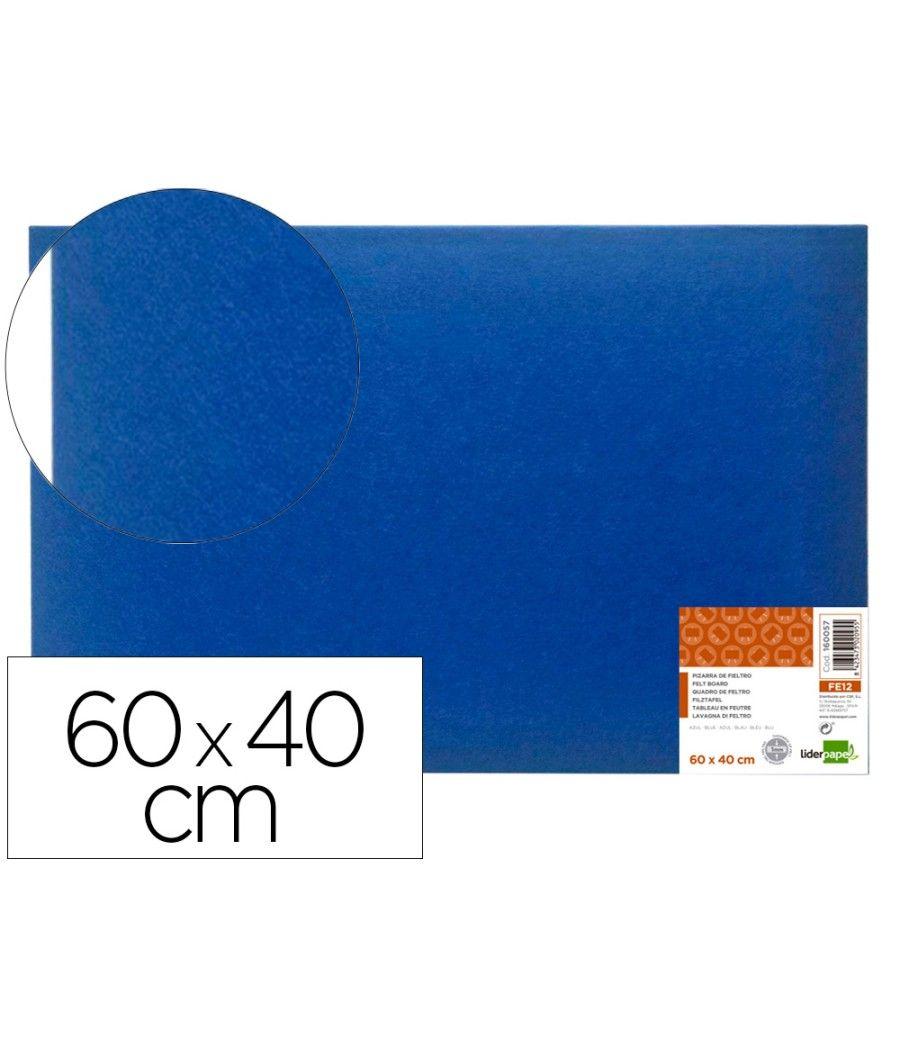 Tablero de fieltro liderpapel mural color azul 40x60 cm - Imagen 2