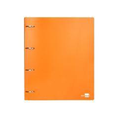 Carpeta liderpapel 4 anillas mixtas 40 mm polipropileno din a4 naranja flúor opaco - Imagen 3