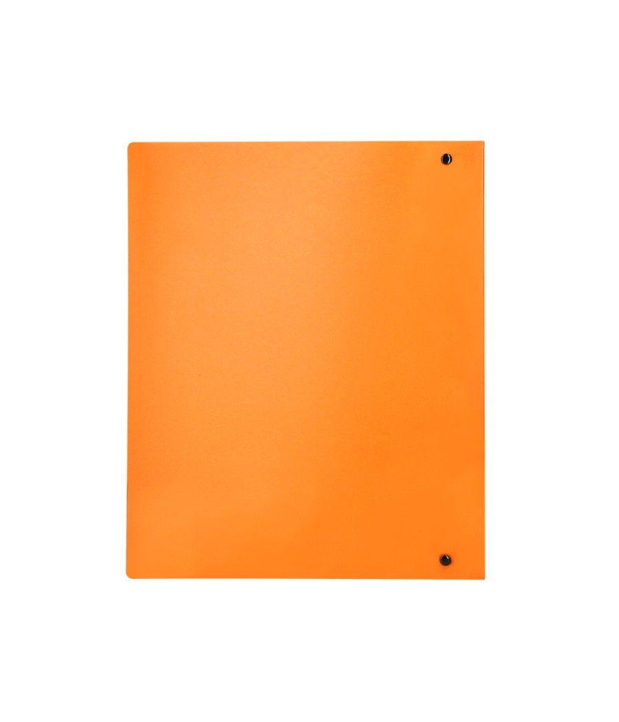 Carpeta liderpapel 4 anillas mixtas 40 mm polipropileno din a4 naranja flúor opaco - Imagen 6