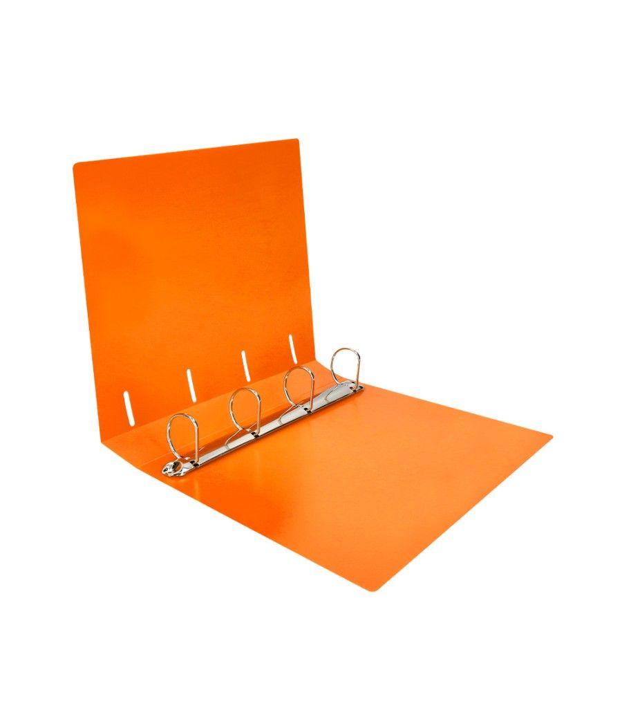 Carpeta liderpapel 4 anillas mixtas 40 mm polipropileno din a4 naranja flúor opaco - Imagen 9