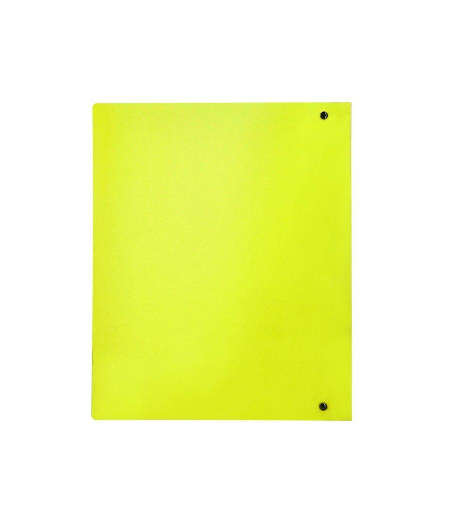 Carpeta liderpapel 4 anillas mixtas 40 mm polipropileno din a4 amarillo flúor opaco - Imagen 6