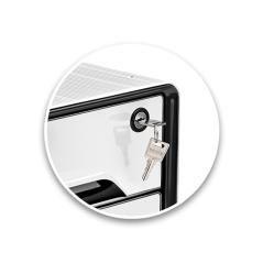 Fichero cajones de sobremesa cep smoove secure con cerradura 4 cajones color blanco/negro 288x360x270 mm - Imagen 6