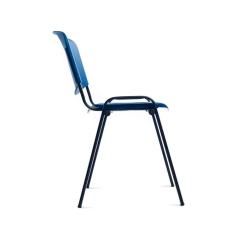 Silla rocada confidente estructura metálica respaldo y asiento en polimero color azul - Imagen 5