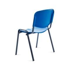 Silla rocada confidente estructura metálica respaldo y asiento en polimero color azul - Imagen 6