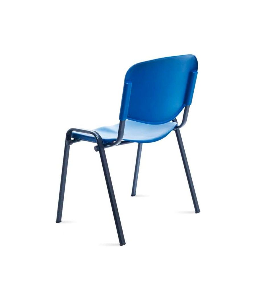 Silla rocada confidente estructura metálica respaldo y asiento en polimero color azul - Imagen 6