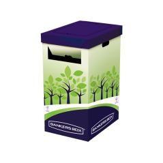 Contenedor papelera reciclaje fellowes cartón doble 100% reciclado montaje manual entrada superior 69 litros - Imagen 4