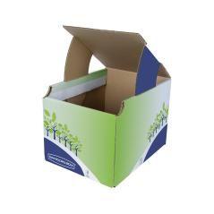 Contenedor papelera reciclaje fellowes sobremesa cartón 100% reciclado montaje manual entrada frontal y tapa - Imagen 4