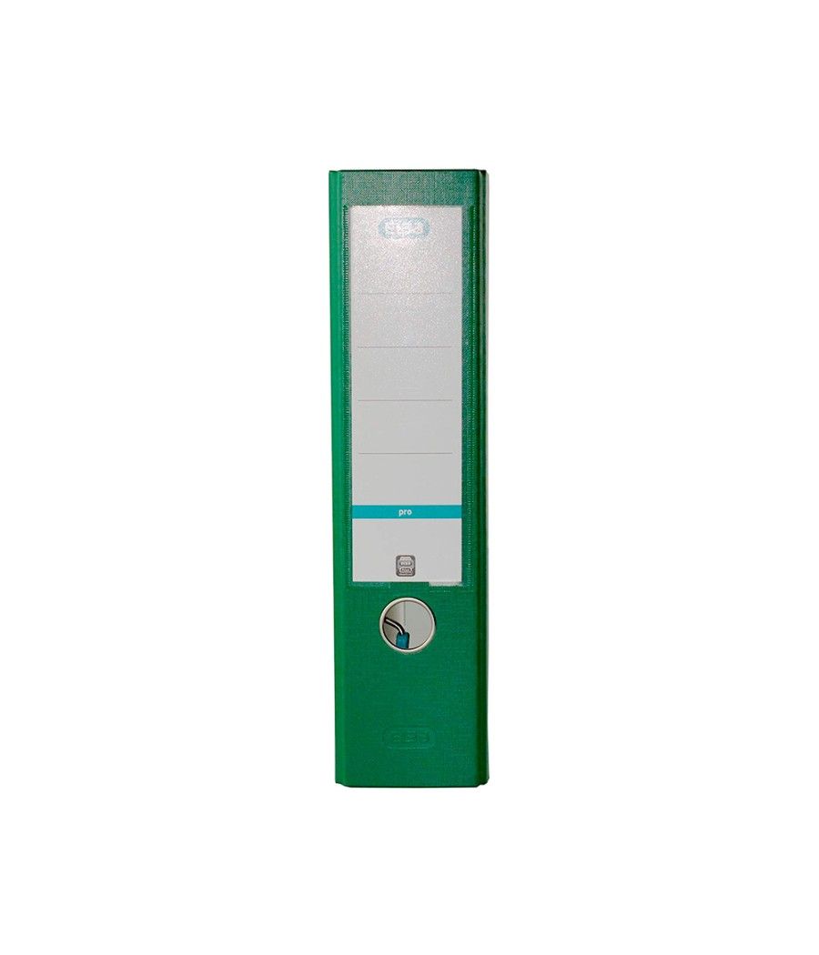 Archivador de palanca elba top cartón compacto polipropileno con rado din a4 lomo de 80 mm verde - Imagen 7