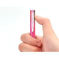 Bolígrafo pilot super grip g 4 colores retráctil sujecion de caucho tinta base de aceite cuerpo color rosa PACK 12 UNIDADES - Im