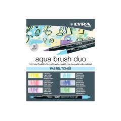Rotulador lyra aqua brush acuarelable doble punta y pincel tonos pastel blister de 6 unidades surtidas - Imagen 4