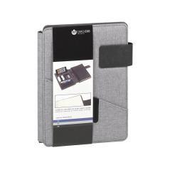 Portanotas carchivo venture din a5 con soporte smartphone cuaderno color gris - Imagen 3