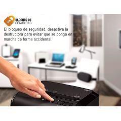 Destructora de documentos fellowes 10m capacidad de corte 10 h seguridad p5 destruye grapas y tarjetas de - Imagen 4