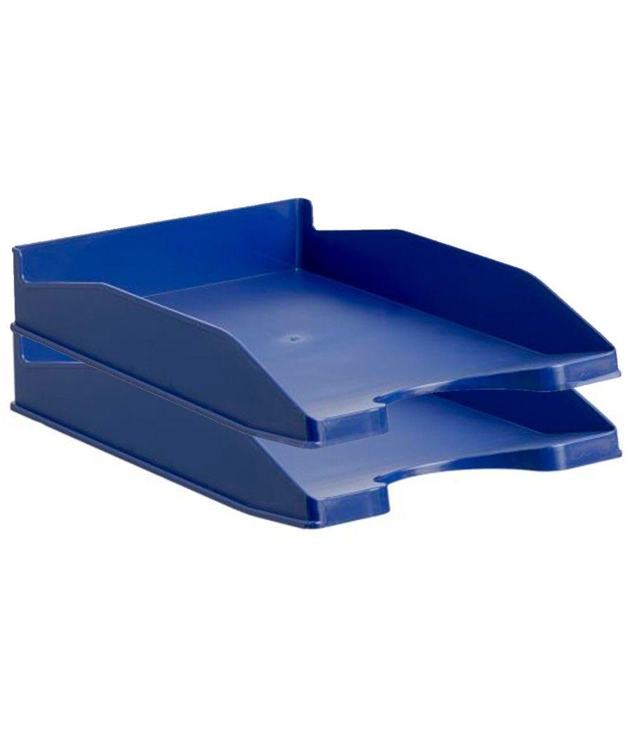 Bandeja sobremesa archivo 2000 antimicrobiana sanitized plástico azul apilable 3 posiciones para formatos din - Imagen 3
