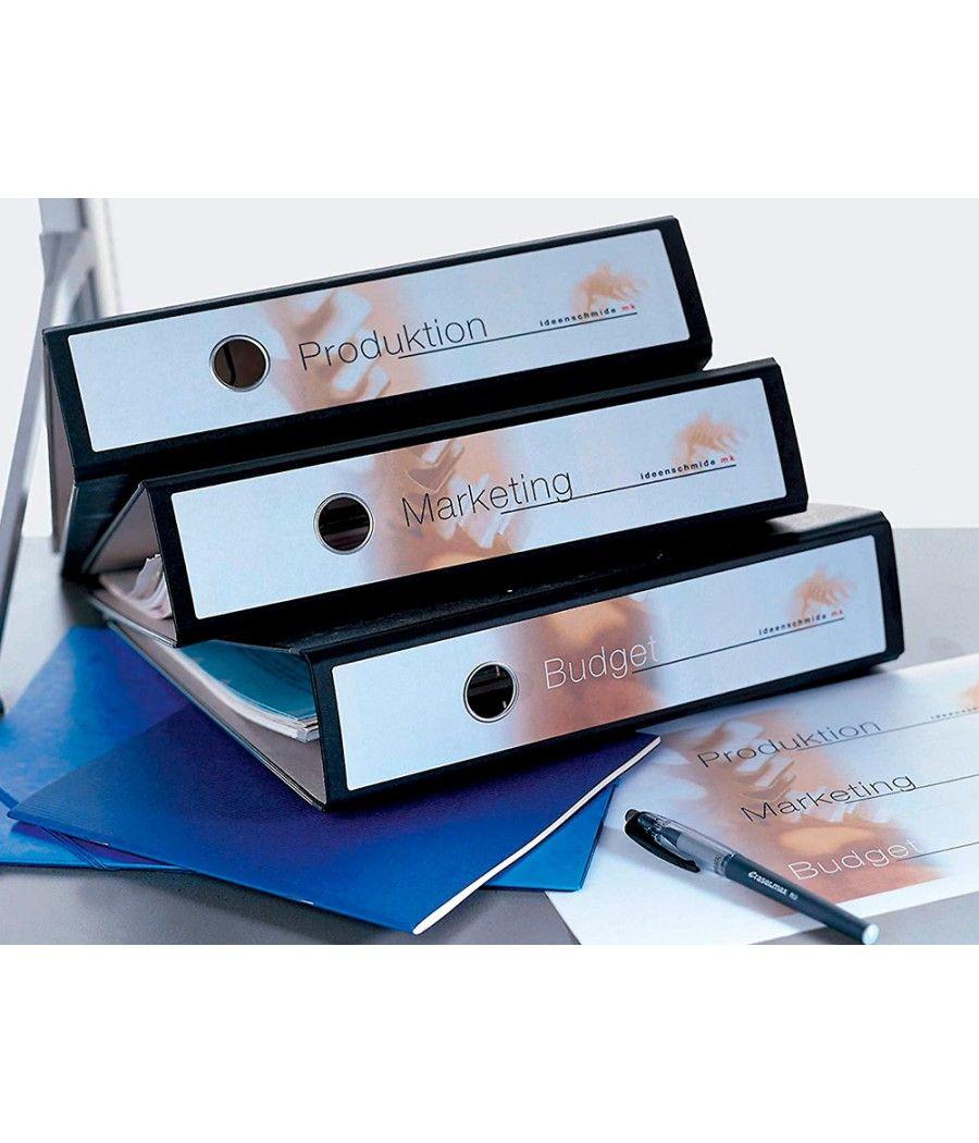 Etiqueta adhesiva avery papel blanco reciclado para archivador 192x61 mm láser pack de 400 etiquetas - Imagen 6