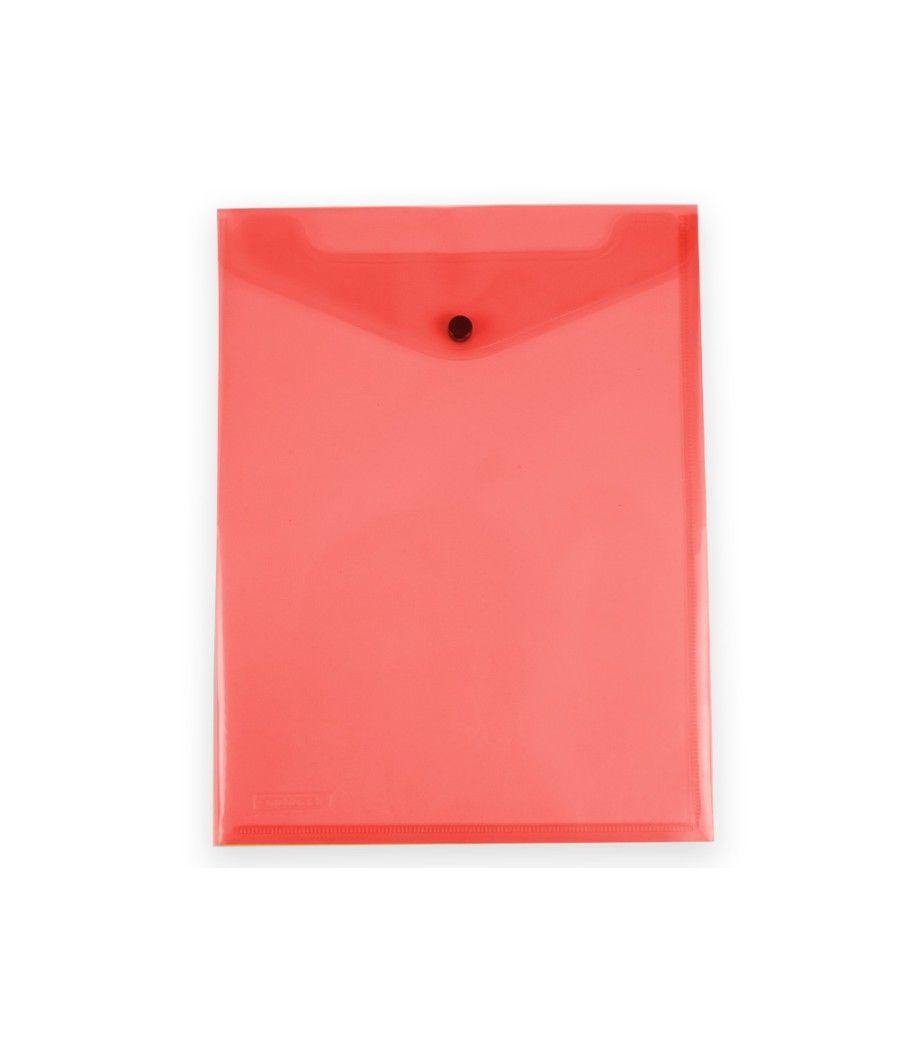 Carpeta liderpapel dossier broche polipropileno din a4 formato vertical con fuelle rojo translucido PACK 10 UNIDADES - Imagen 3