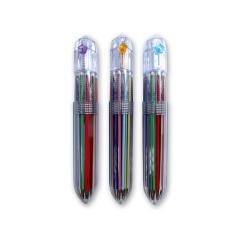 Bolígrafo liderpapel 10 en 1 cuerpo transparente 10 colores 1 mm retráctil PACK 36 UNIDADES
