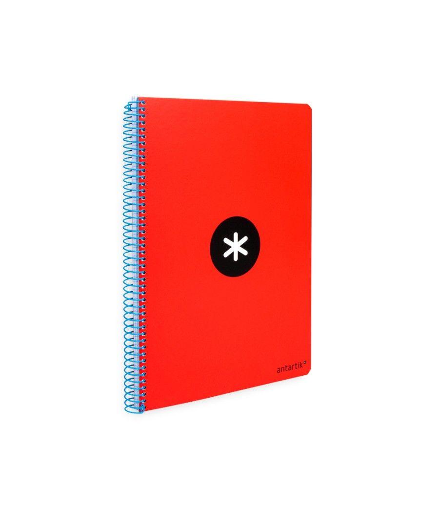 Cuaderno espiral liderpapel a4 antartik tapa dura 80h 100gr cuadro 4mm con margen color rojo PACK 3 UNIDADES - Imagen 3