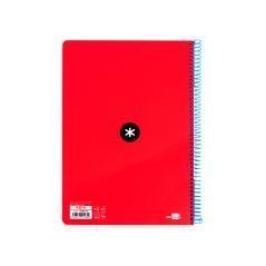 Cuaderno espiral liderpapel a4 antartik tapa dura 80h 100gr cuadro 4mm con margen color rojo PACK 3 UNIDADES - Imagen 8