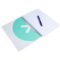 Cuaderno espiral liderpapel a4 antartik tapa dura 80h 100gr cuadro 4mm con margen color menta PACK 3 UNIDADES - Imagen 6