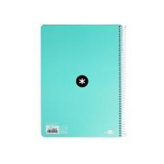 Cuaderno espiral liderpapel a4 antartik tapa dura 80h 100gr cuadro 4mm con margen color menta PACK 3 UNIDADES - Imagen 7