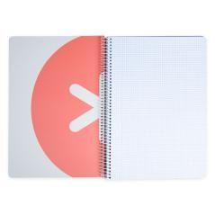 Cuaderno espiral liderpapel a4 antartik tapa dura 80h 100gr cuadro 4mm con margen color coral PACK 3 UNIDADES - Imagen 4