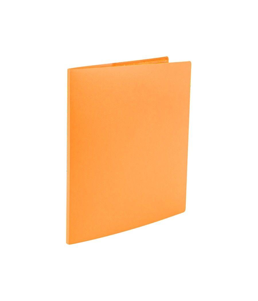 Carpeta liderpapel escaparate 80 fundas polipropileno din a4 naranja flúor opaco - Imagen 3