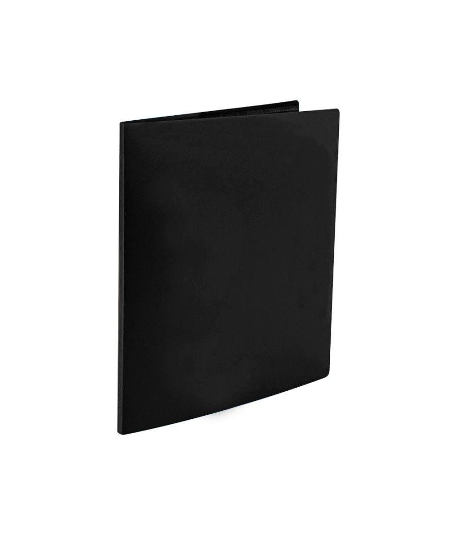 Carpeta liderpapel escaparate 80 fundas polipropileno din a4 negro opaco - Imagen 3