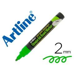 Rotulador artline pizarra epd-4 color verde fluorescente opaque ink board punta redonda 2 mm PACK 12 UNIDADES