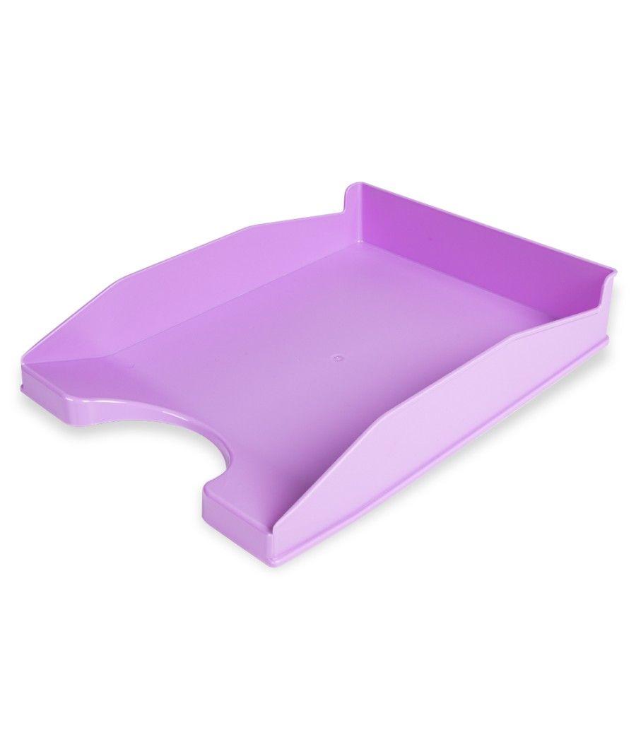 Bandeja sobremesa plástico q-connect lavanda opaco 240x70x340 mm PACK 6 UNIDADES - Imagen 2