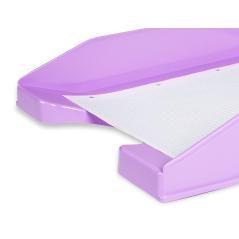 Bandeja sobremesa plástico q-connect lavanda opaco 240x70x340 mm PACK 6 UNIDADES - Imagen 5