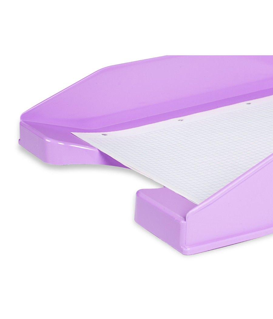 Bandeja sobremesa plástico q-connect lavanda opaco 240x70x340 mm PACK 6 UNIDADES - Imagen 5